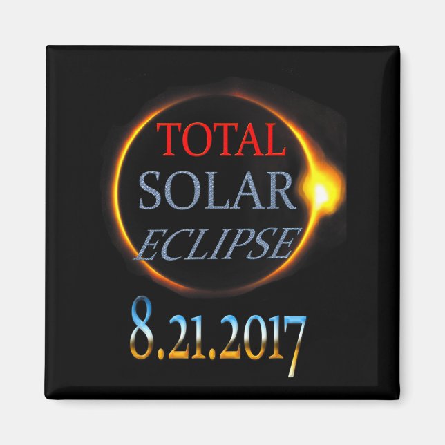 Kjol Total solförmörkelse 2017 Magnet (Framsidan)