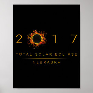 Kjol Total Solförmörkelse Nebraska 2017 Poster