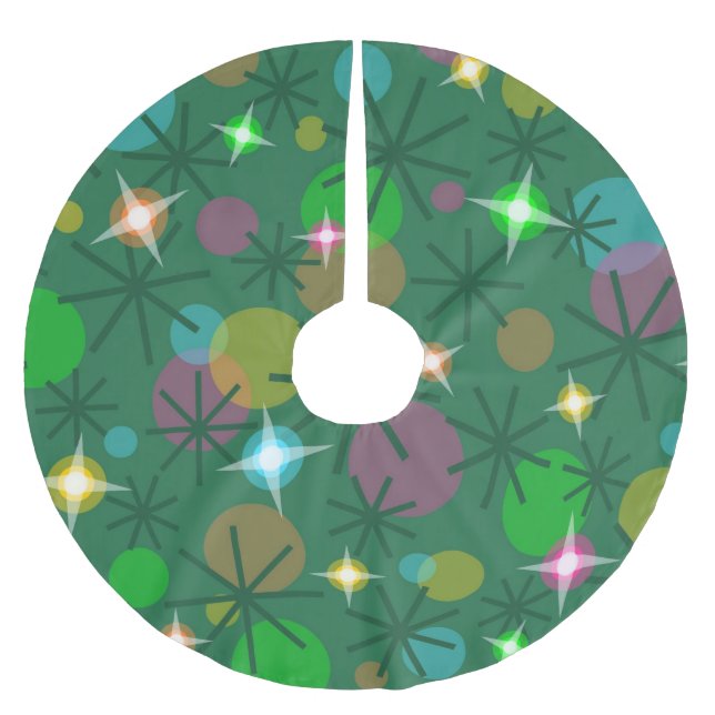 Kjolkjol Ljus träd Julgransmatta Borstad Polyester (Framsidan)