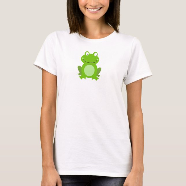 Kjorta, liten grönt Frog design Tee (Framsida)