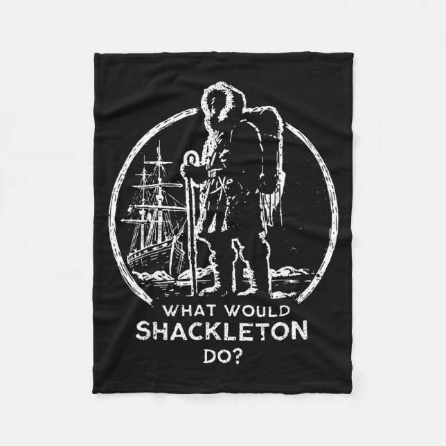 Kjorta Shackleton Ledarskap Energi Chefer Retro Fleecefilt (Framsidan)