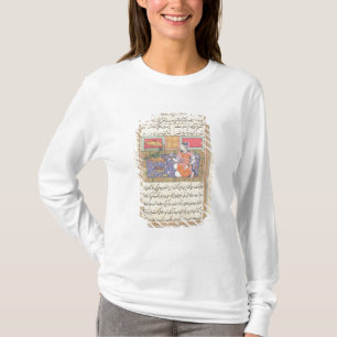 Kjujista köpman fru som talar till en papegoja t shirt