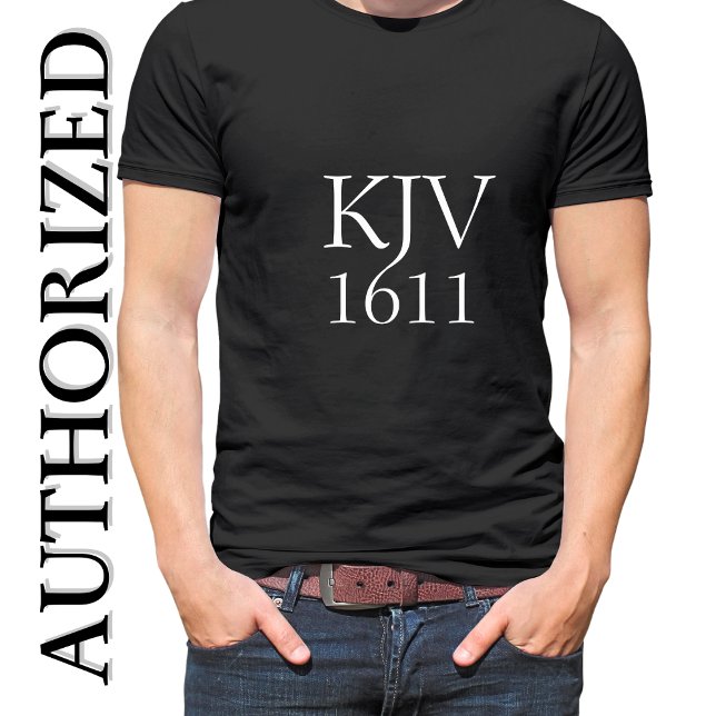 KJV 1611 Black and White Christian T Shirt (Skapare uppladdad)