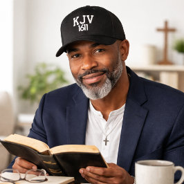 KJV 1611 Svart och Vit Basebollhatt Broderad Keps