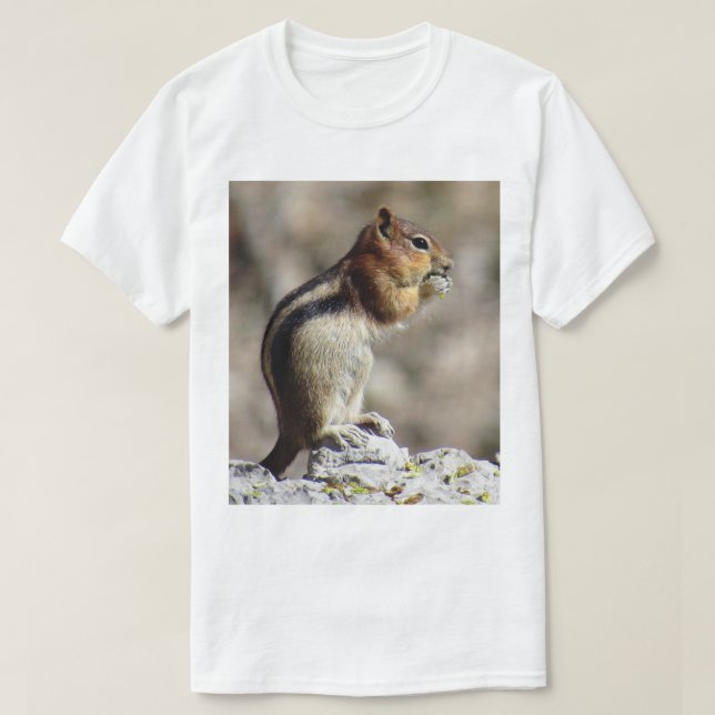 KK Golden-mantlad mald ekorre T Shirt (Design framsida)