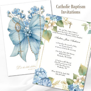 Kkatolsk baptism: Christening Blsed Mor Jesus Inbjudningar