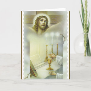 Kkatolsk massa Jesus Altar Offering Kort