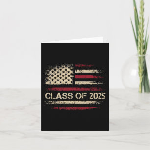 Kl. 2025: American Flagga US Studenten Boys Girls Kort