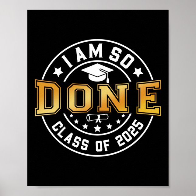 Kl 2025 är jag så klar 2025 Studenten Stu Poster (Framsidan)