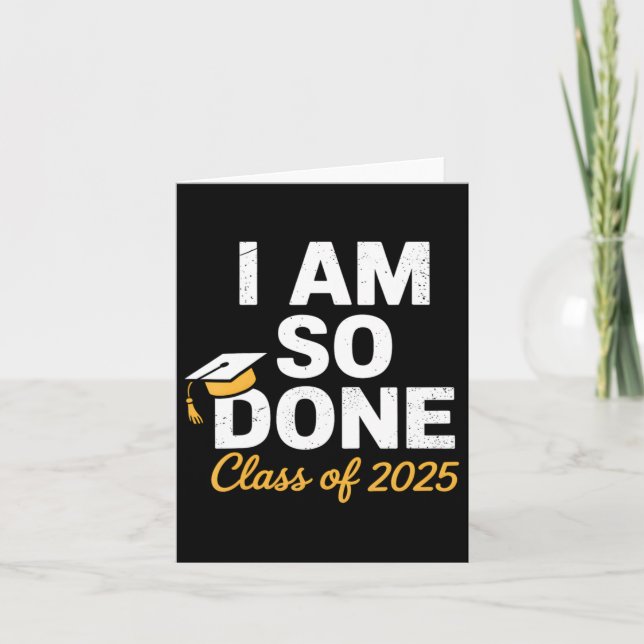 Kl. 2025 är jag så klar i Studenten för hans Sen Kort (Framsida)