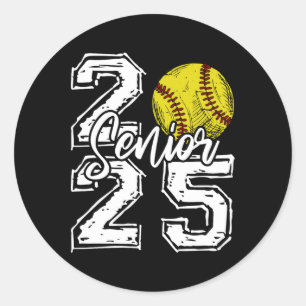 Kl 2025 Softboll Senior 2025 Tillbaka Till Skolan Runt Klistermärke