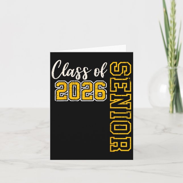 Kl 2026: Högre 26 Studenten, svart Kort (Framsida)
