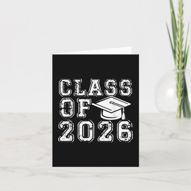 Kl 2026: högre Back to school Studenten 2026 Kort (Framsida)