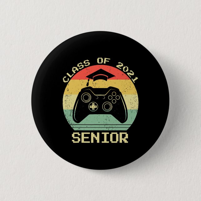Kl av 2021 Cute Studenten Game Gamer 1 Knapp (Framsida)