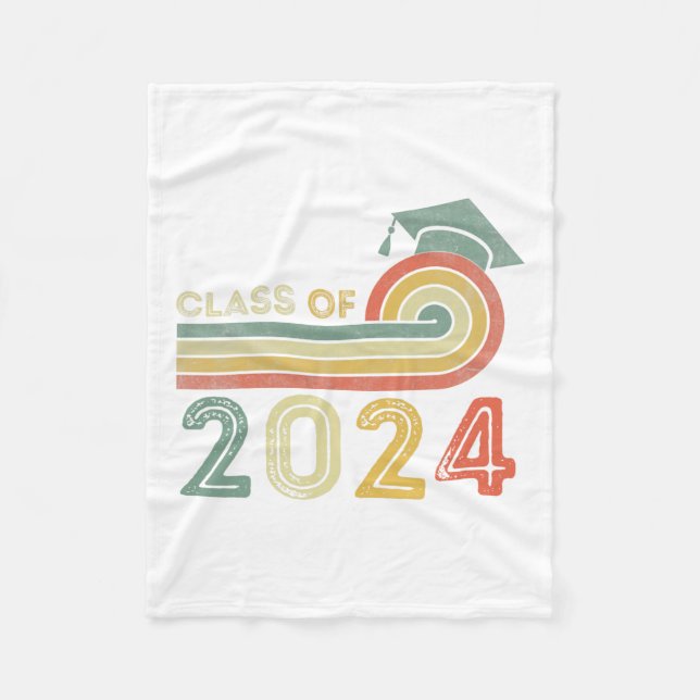 Kl av 2024 års högre Studenten 2024 Fleecefilt (Framsidan)