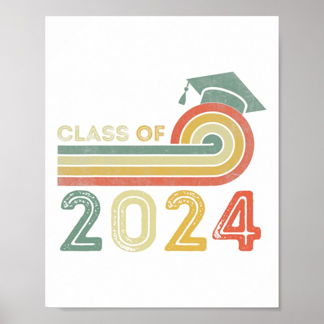 Kl av 2024 års högre Studenten 2024 Poster (Framsidan)