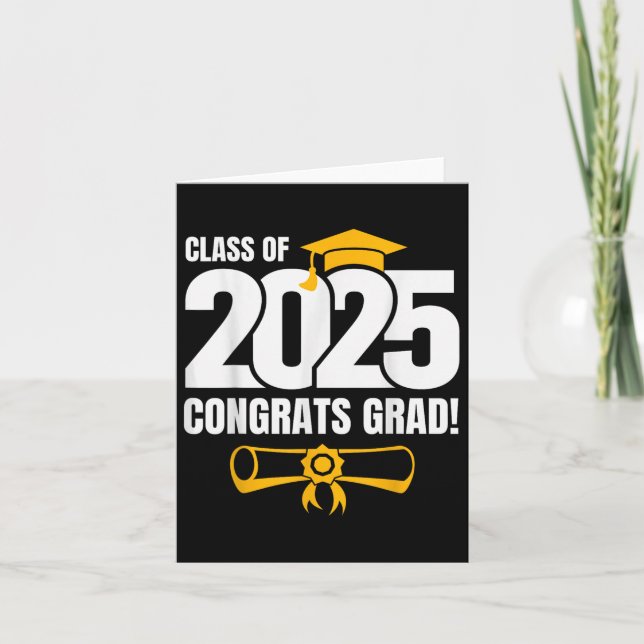 Kl av 2025 års Gratulerara Studenten-Grad 2025 års Kort (Framsida)