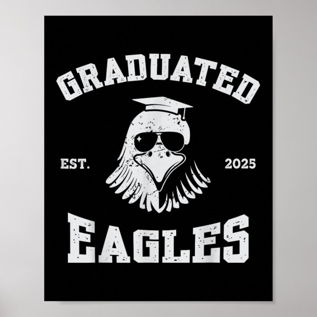 Kl av 2025 års högre Manar-graduated Eagles Mascot Poster (Framsidan)