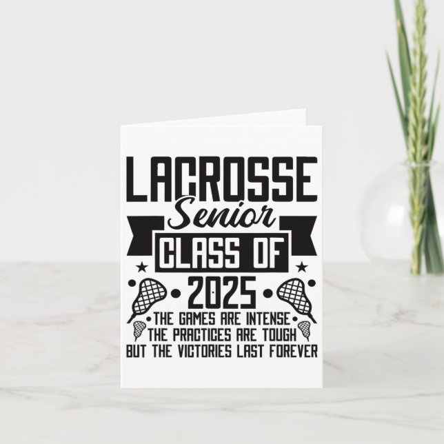Kl av 2025 års överhöghet för lacrosse kort (Framsida)