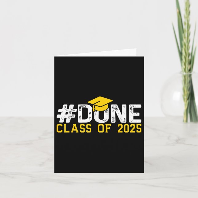 Kl av 2025 års Studenten-slut för skolpojkar flick Kort (Framsida)