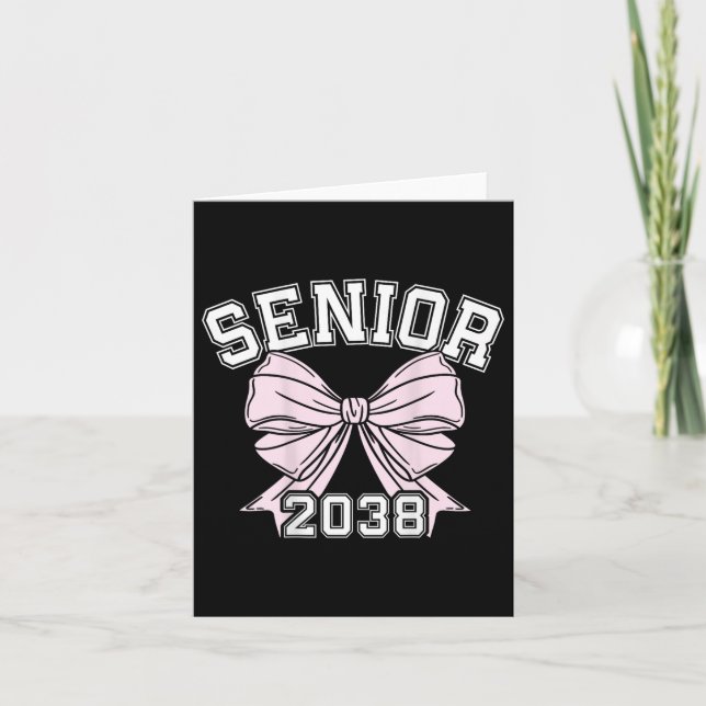 Kl av 2038 års ledande koquette Bow Aesthetic Kort (Framsida)