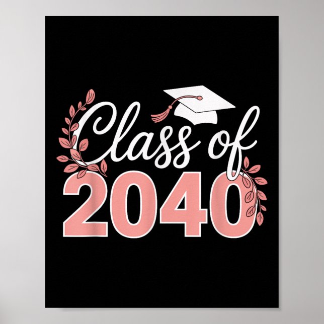 Kl av 2040 års tillväxt med Kindergarten Nk Coquet Poster (Framsidan)