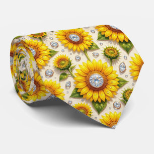Klä upp dig casual Solrosor och diamanter Slips
