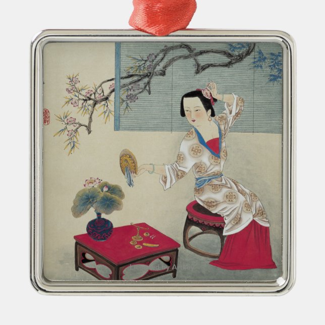 Klä upp i morgonen julgransprydnad metall (Framsidan)