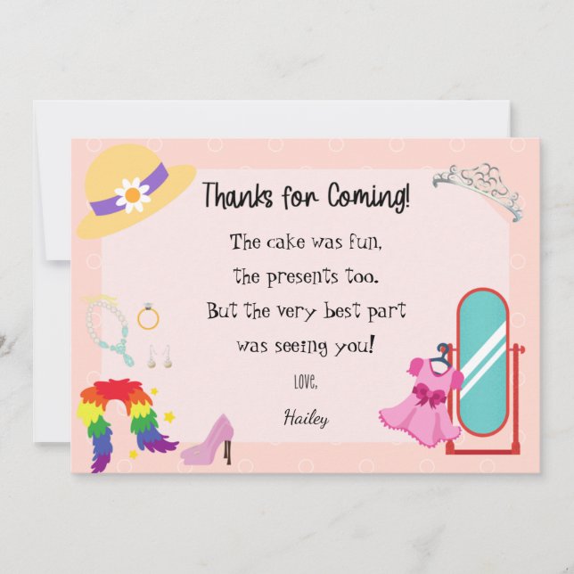 Klä upp mode tackkort tack kort (Framsida)