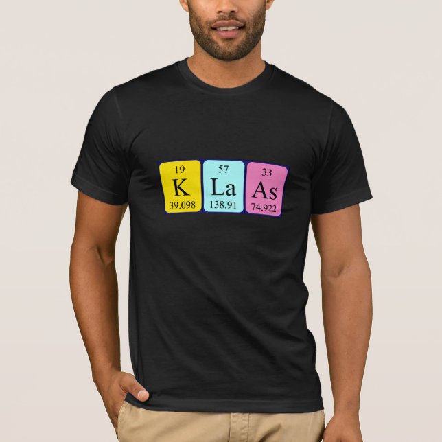 Klaas periodiska skjorta bord namn t shirt (Framsida)