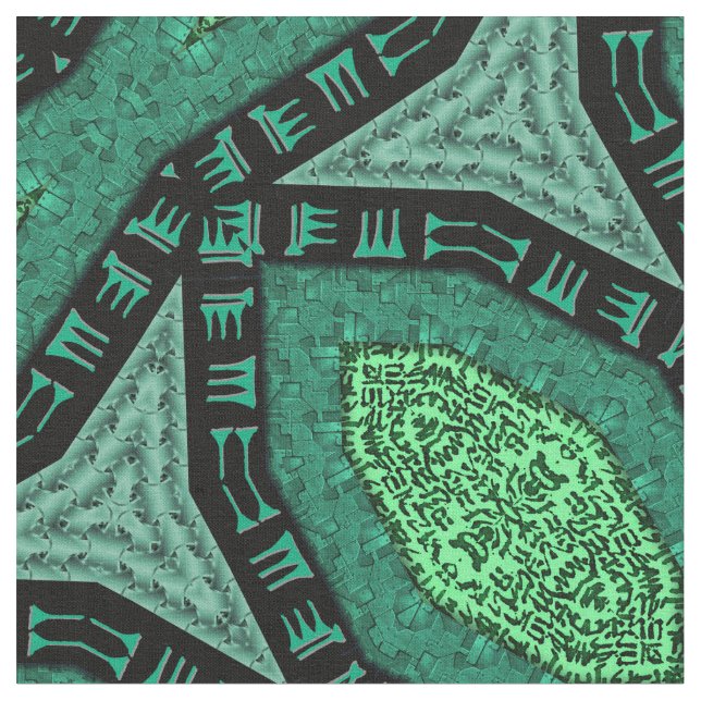 Klaatu Aqua och grönt Tyg (Närbild)