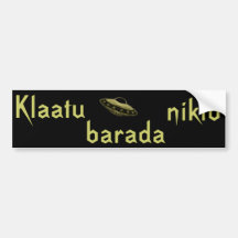 Klaatu barada nikto dekal
