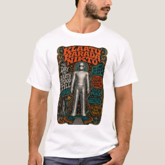 Klaatu Barada Nikto Psykedelisk Gort Robot T Shirt