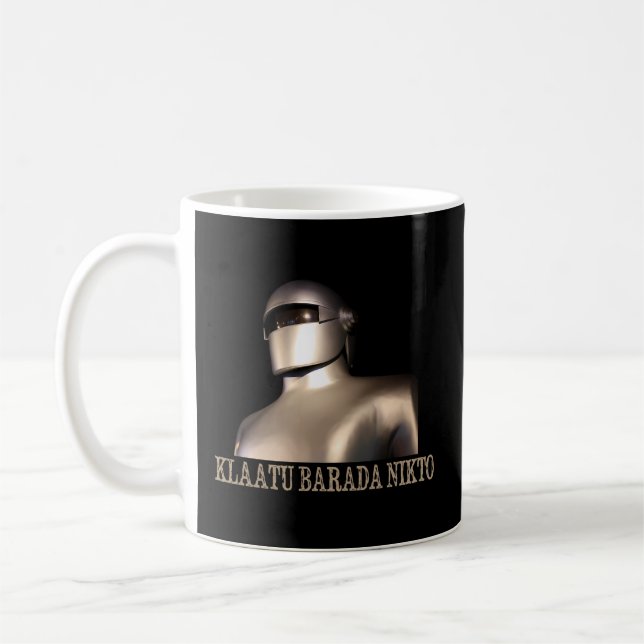 Klaatu Barada Nikto Robot Sifi Kaffemugg (Vänster)
