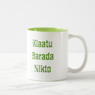 Klaatu Barada Nikto Två-Tonad Mugg