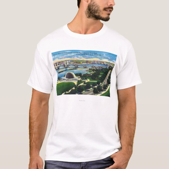 Kläcka den minnes- musikbandsnäckan, Charles River T Shirt (Framsida)