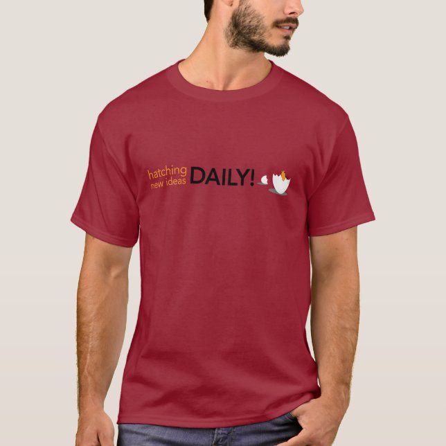 Kläcka ny idémörkdräkt tee shirt (Framsida)