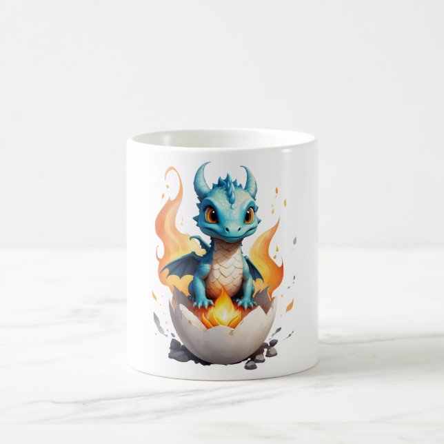 Kläckande Baby Dragon Fantasy Kaffemugg (Center)