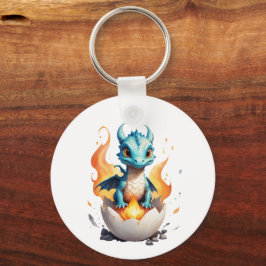 Kläckande Baby Dragon Kids Fantasy Nyckelring