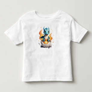 Kläckande Baby Dragon Kids Fantasy T Shirt