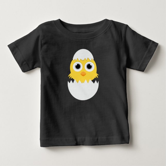 Kläckande chick emoji nyfödd bebis t shirt (Framsida)