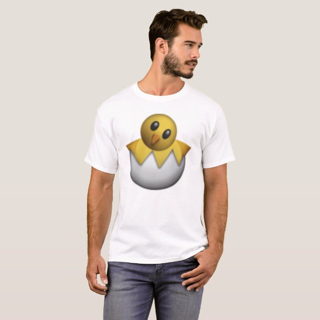 Kläckande Chick - Emoji T-shirt (Hel framsida)