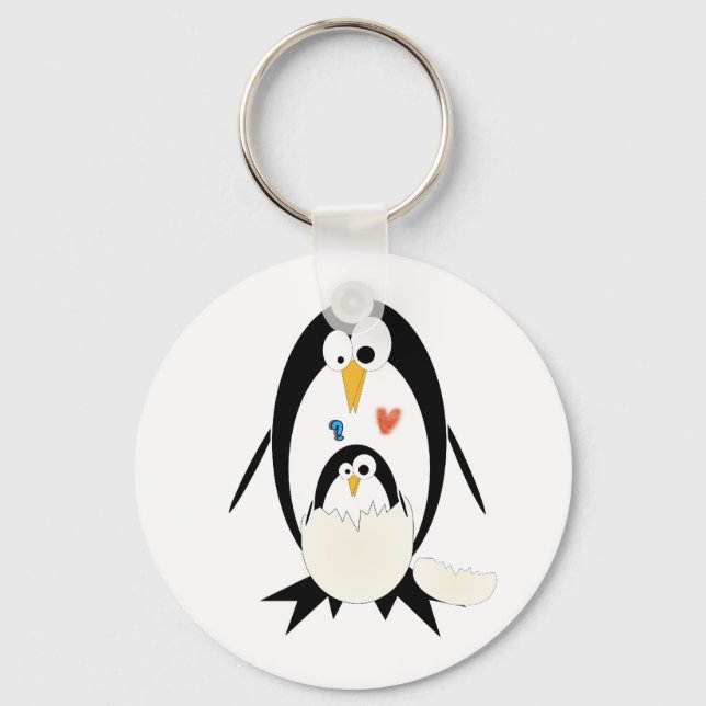 Kläckande Penguin-Nyckelring Nyckelring (Framsida)