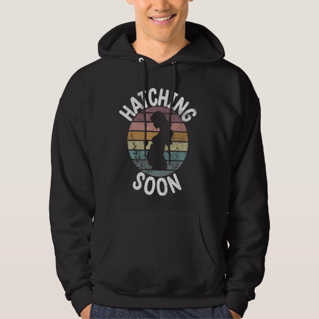 Kläckande snart babyskor hoodie (Framsida)