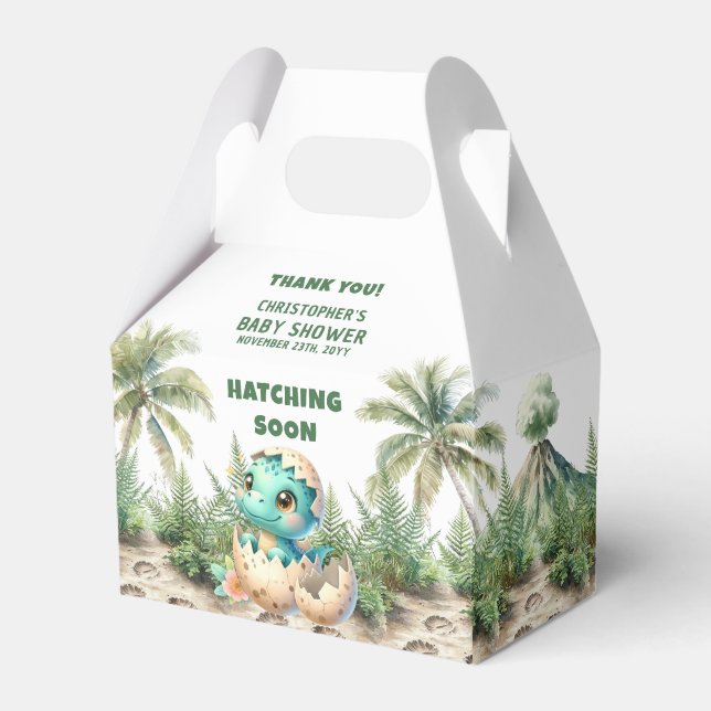 Kläckande snart, babyvisningsprogram - Dinosaur-fa Presentaskar (Framsidan Sidan)