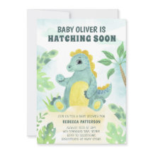 Kläckande snart Cute Boy Dinosaur Baby Shower