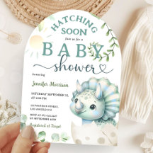 Kläckande snart Dinosaur Baby Shower Boy Blue Arch