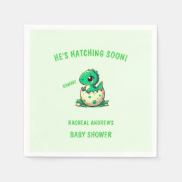 Kläckande snart dosinosaur Baby Shower Baby Shower Pappersservett