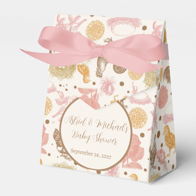 Kläckande soon" Flicka Baby Shower Presentaskar (Framsidan Sidan)