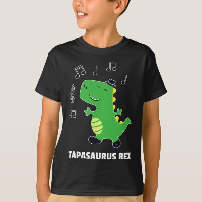 Klackdans -tapasaurus Rex-dinosaur Recital Present T Shirt (Framsida)